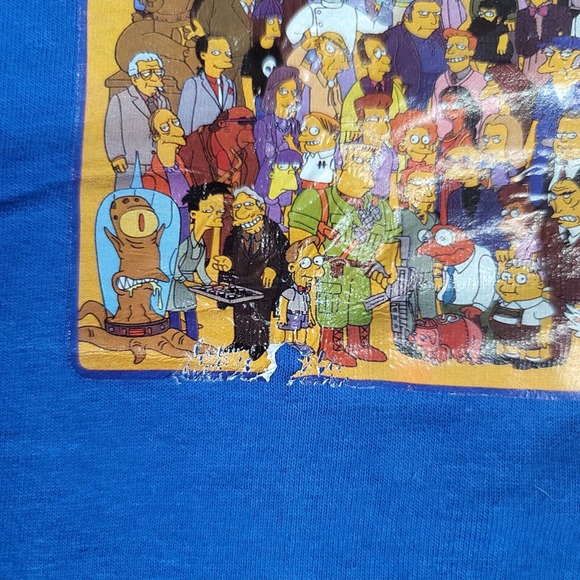 Vintage The Simpsons Shirt Size XL Blue Homer Bart Springfield Y2k AS IS - Picture 5 of 8